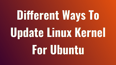 update ubuntu linux kernel