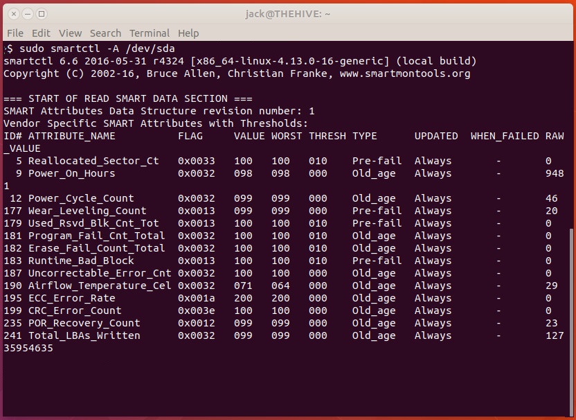 linux disk health