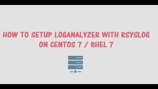 install loganalyzer with rsyslog