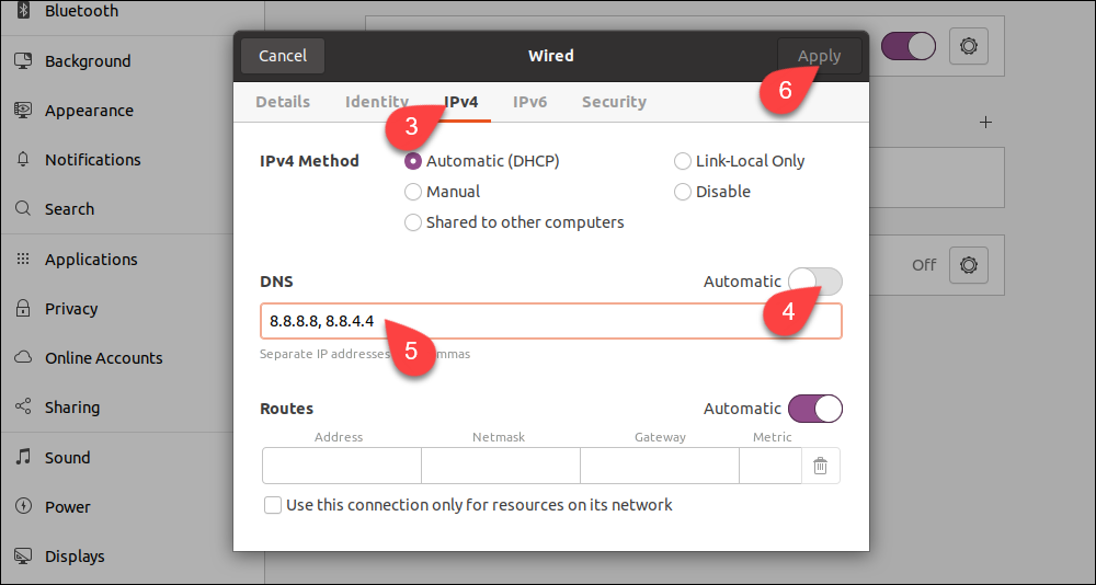 ubuntu set dns server for specific domain