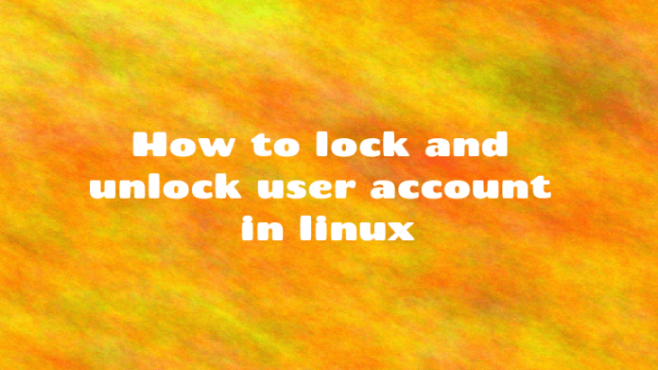 lock user account linux