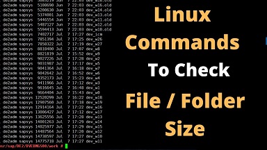 get directory size in linux