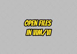 open multiple files in vim