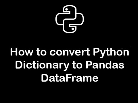 create pandas dataframe from dictionary