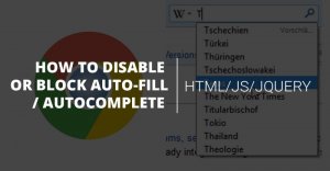 how to disable browser autofill using javascript