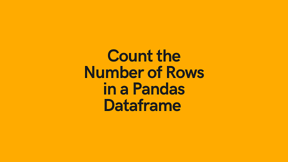 get row count in pandas