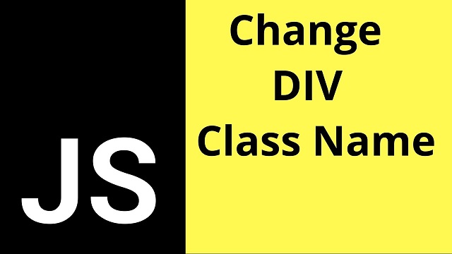 change class name of element in javascript