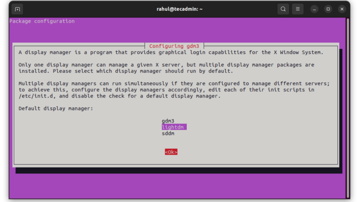 change default display manager in ubuntu