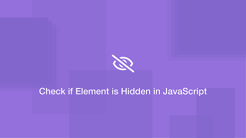check if element is hidden in javascript