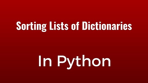 sort a list of dictionaries python