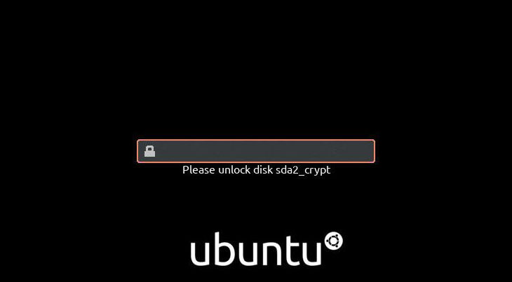 enable full disk encryption in ubuntu