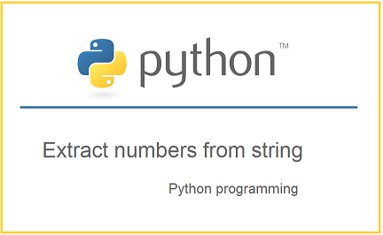 extract numbers from string in python