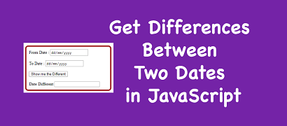 difference between two dates in javascript