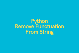 remove punctuation from string