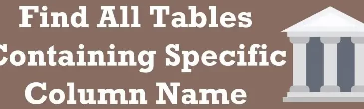 How To Find Tables With Column Name In MySQL Fedingo