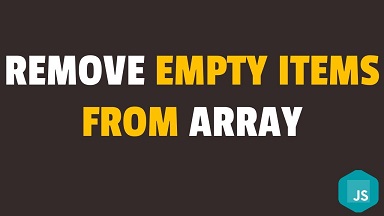remove empty element from array from javascript