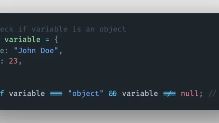 check if variable is object