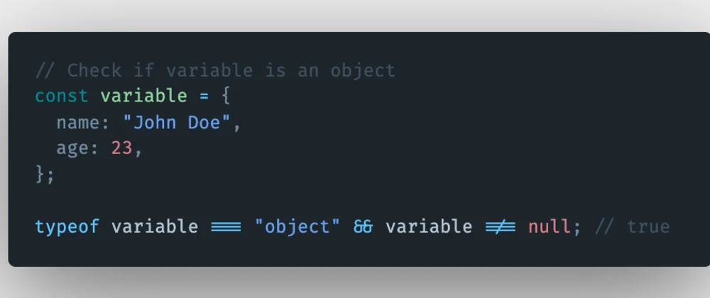 How To Check If Variable Is Object In JS Fedingo