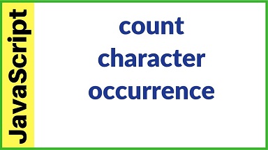 count character occurrence in js